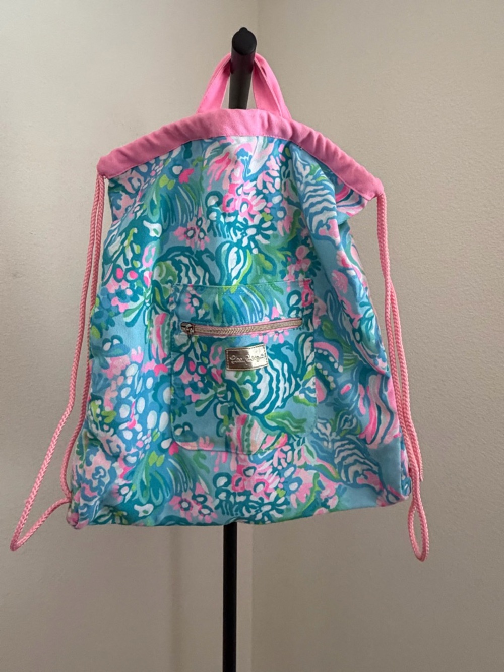 Lilly Pulitzer Ibiza Aqua, Pink & Green Floral Tote Interior - Picture 3 of 7